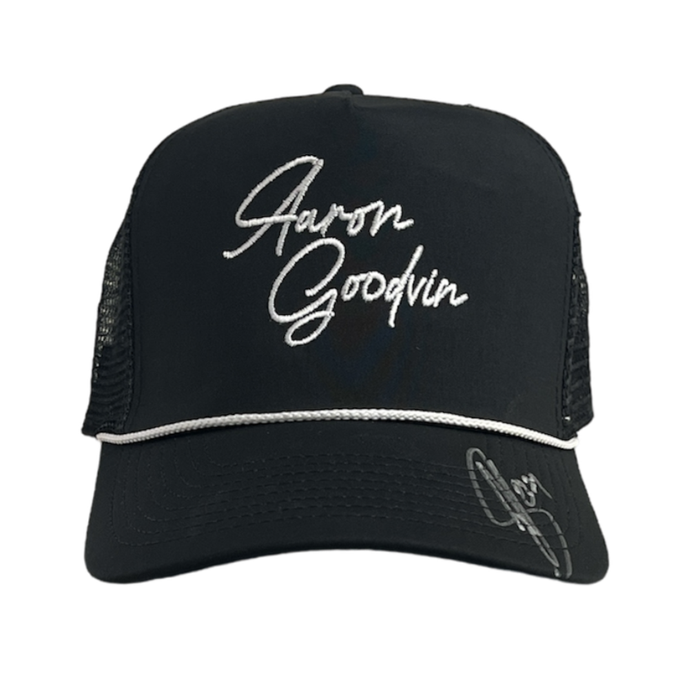 Aaron Goodvin SIGNED Black Rope Hat