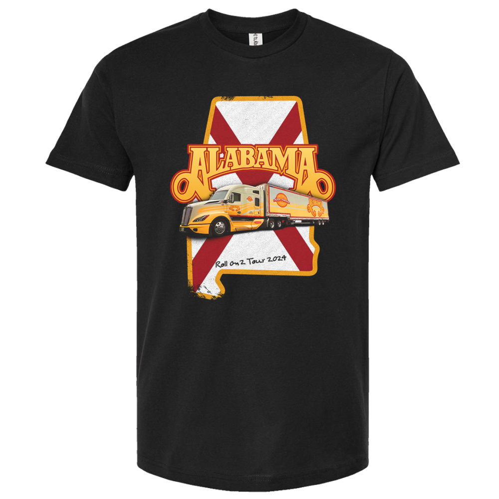 Alabama Black Roll On 2 Tour Tee