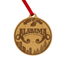 Load image into Gallery viewer, Alabama Wooden Christmas Ornament
