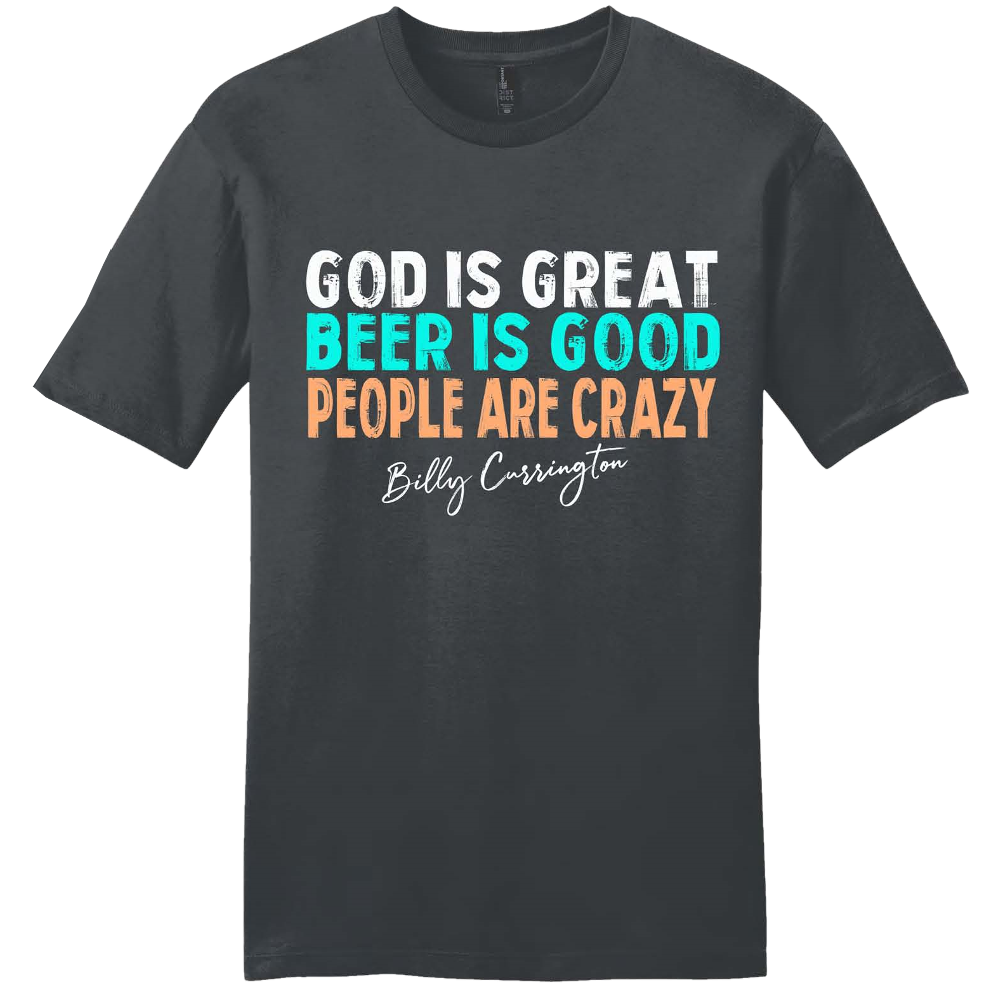 Billy Currington Charcoal God Is Great Tee – Richards and Southern