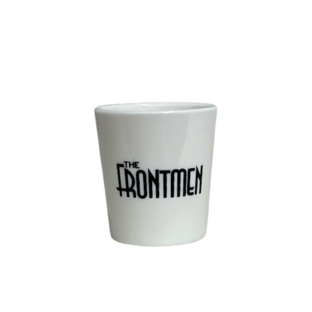 The Frontmen White Shotglass