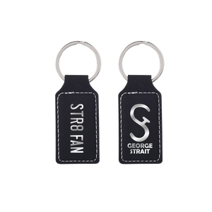 George Strait Black STR8 FAN Keychain