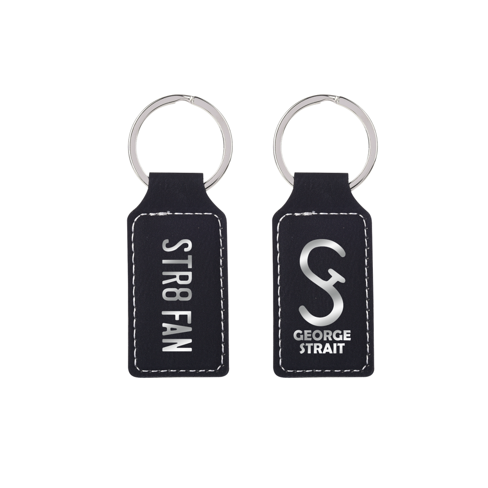 George Strait Black STR8 FAN Keychain