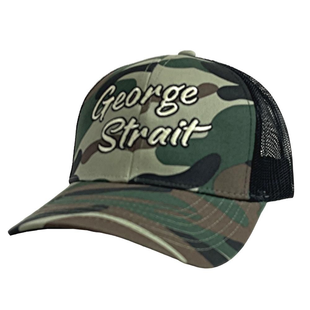 George Strait Green Camo Ballcap