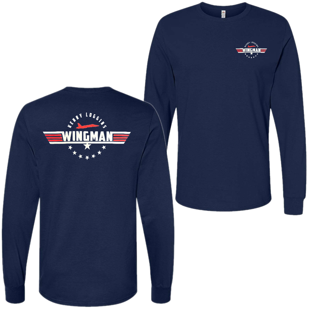 Kenny Loggins Long Sleeve Navy Wingman Tee