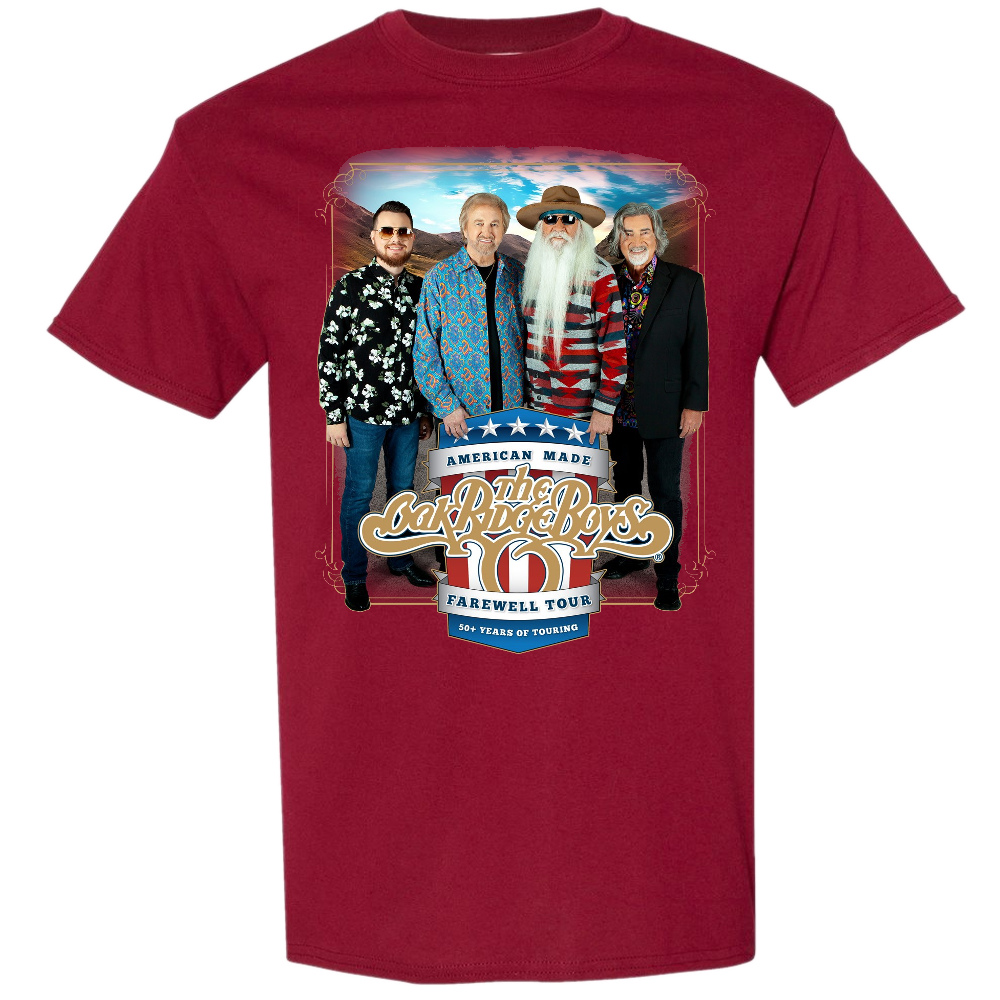 Oak Ridge Boys Garnet Farewell Tour Tee