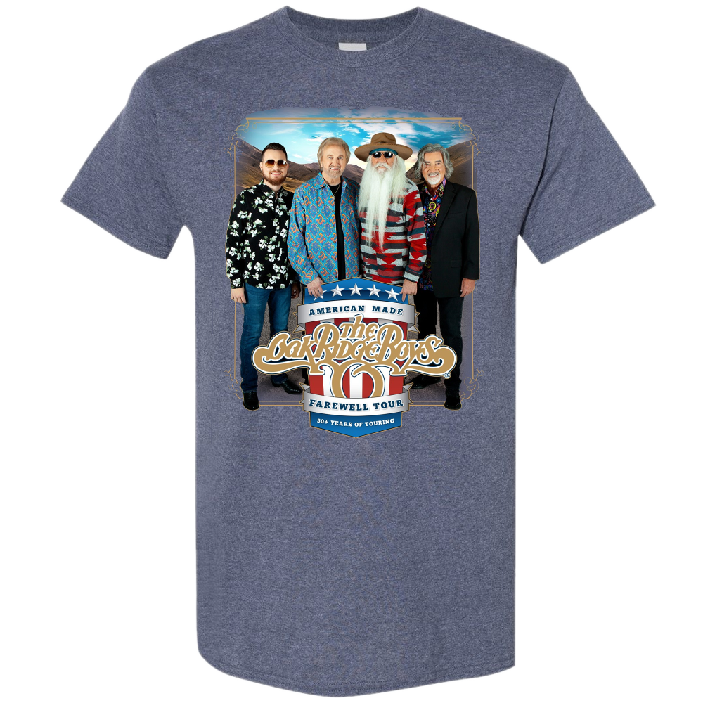 Oak Ridge Boys Heather Navy Farewell Tour Tee