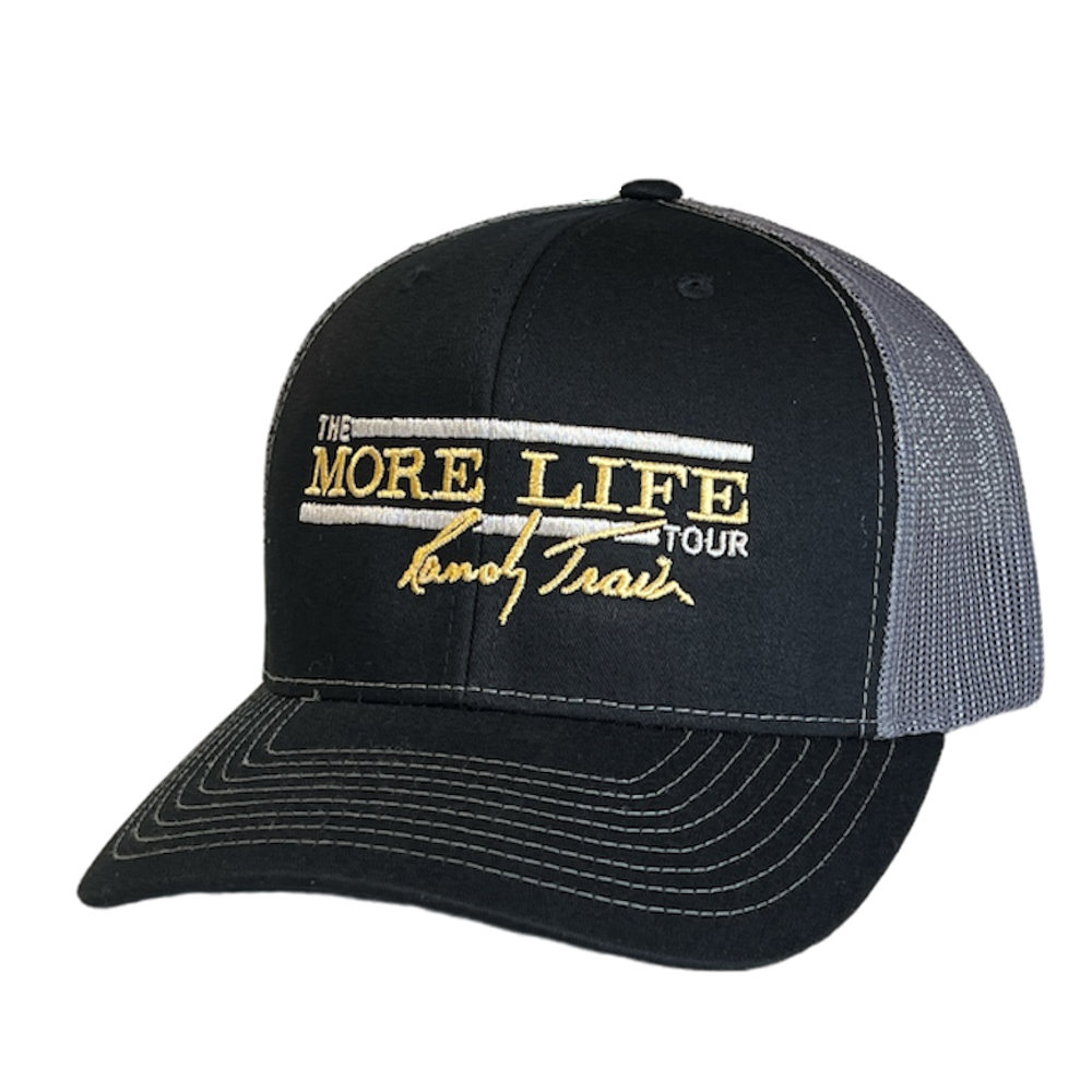 Randy Travis Black and Charcoal The More Life Tour Ballcap