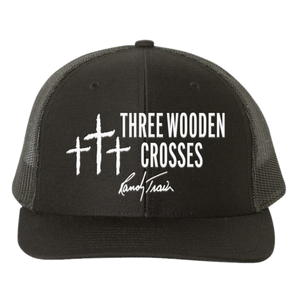 Randy Travis Three Wooden Crosses Black Ballcap