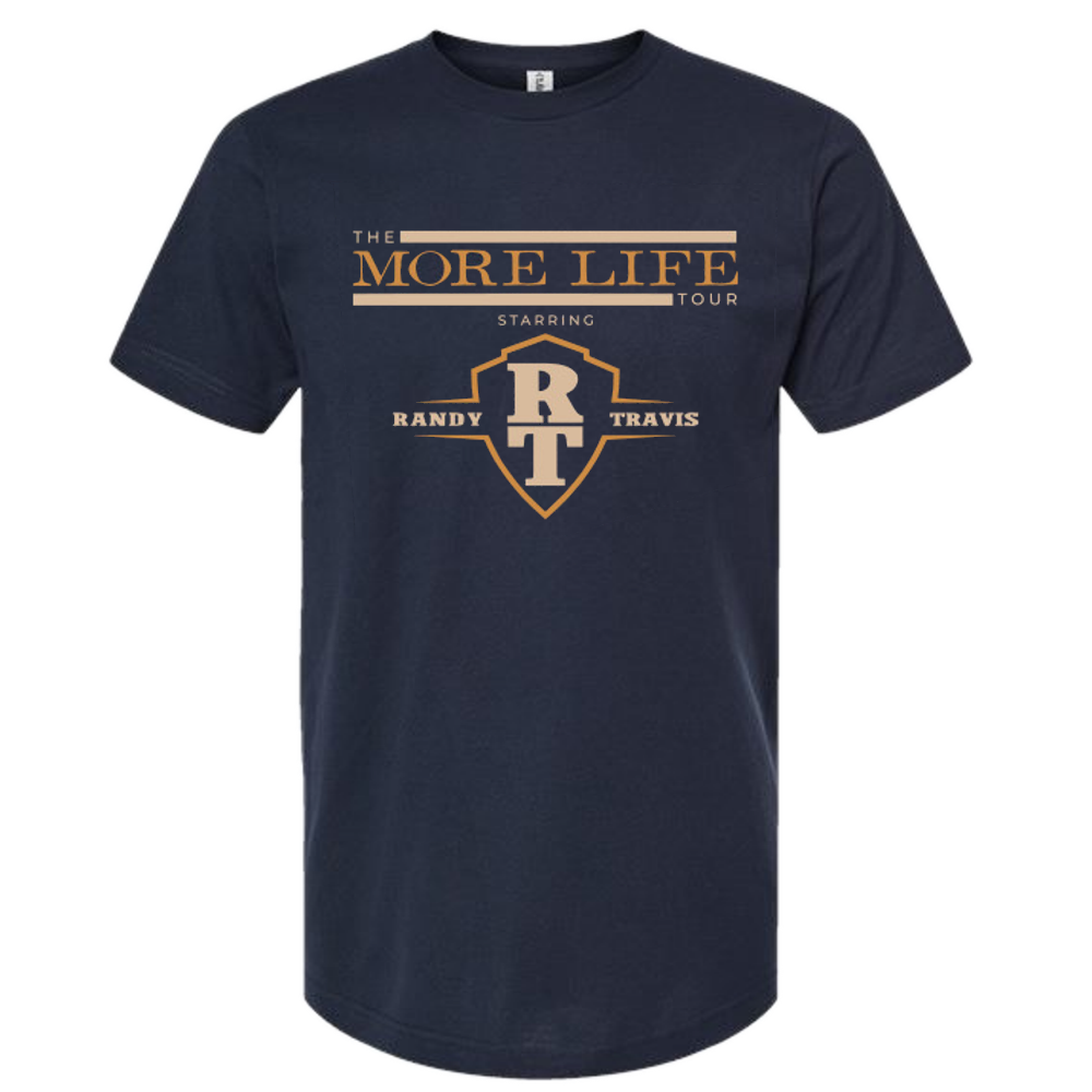 Randy Travis Navy More Life Tour Tee