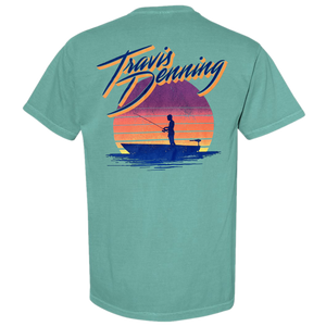 Travis Denning Seafoam Sunset Pocket Tee