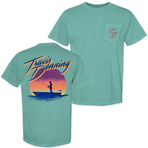 Travis Denning Seafoam Sunset Pocket Tee