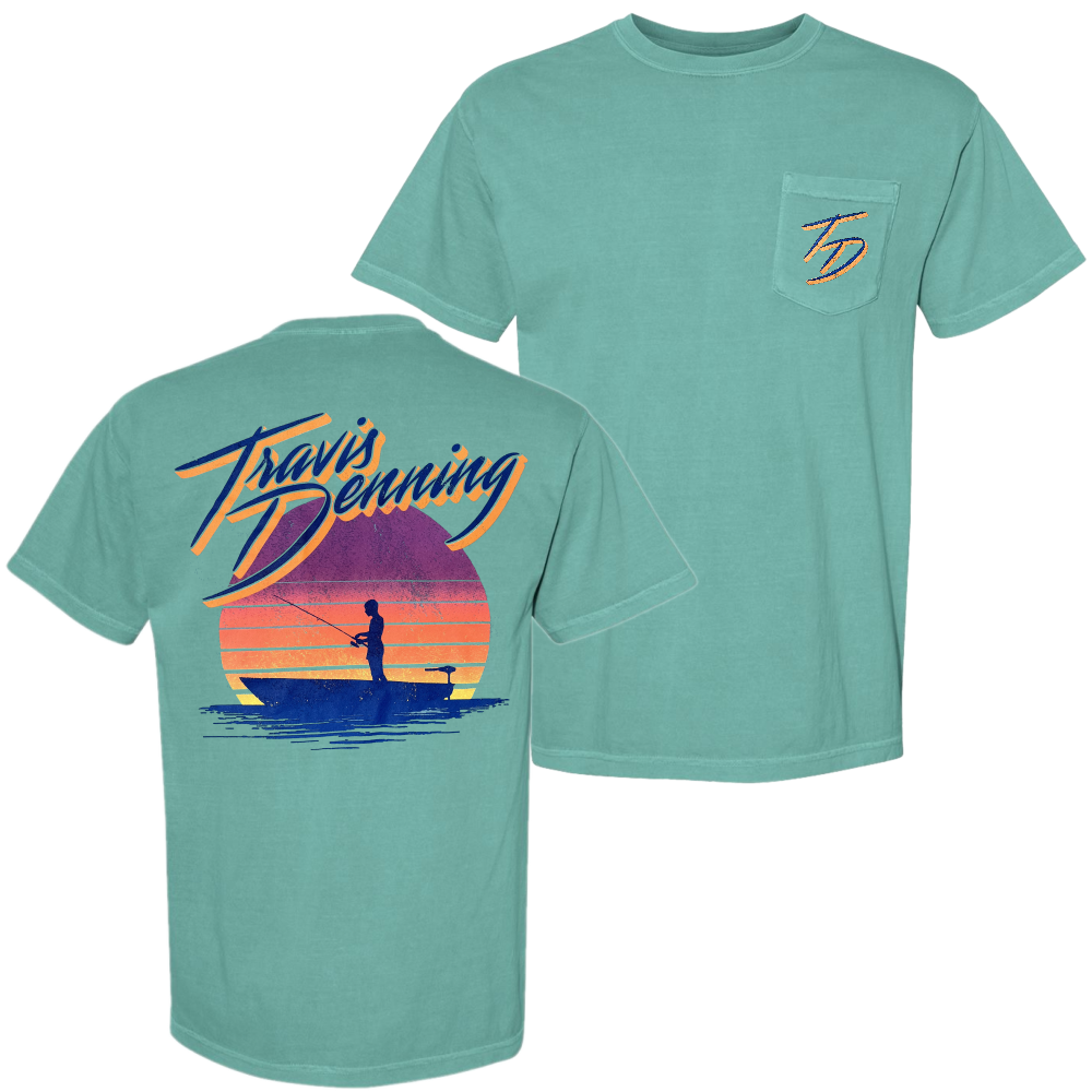 Travis Denning Seafoam Sunset Pocket Tee