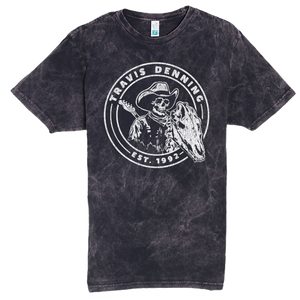 Travis Denning Vintage Black Skeleton Tee