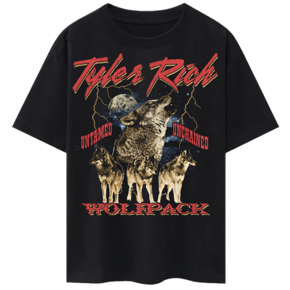 Tyler Rich Wolfpack Black Tee