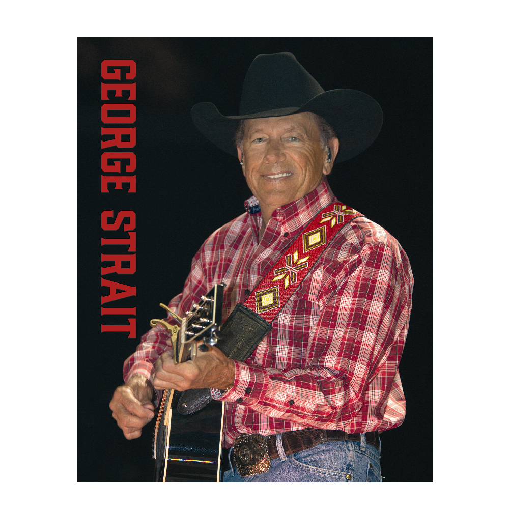 George Strait 8x10- Red Plaid Shirt