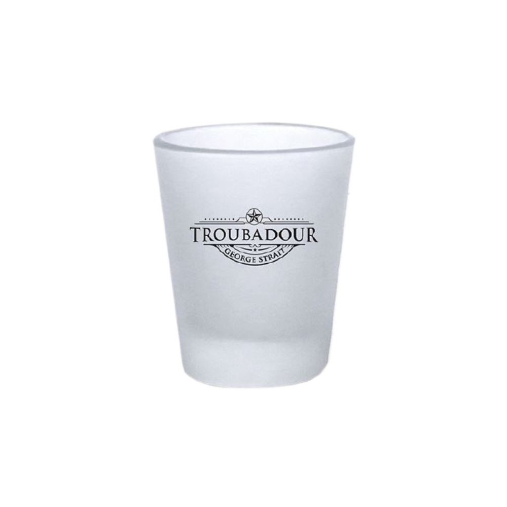 George Strait Frosted Troubadour Shotglass