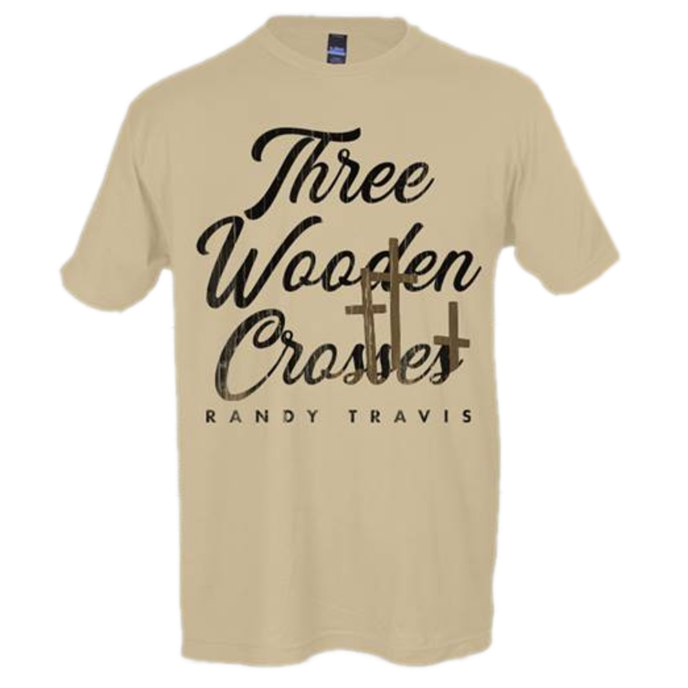 Randy Travis Tan Three Wooden Crosses Tee – Richards and Southern